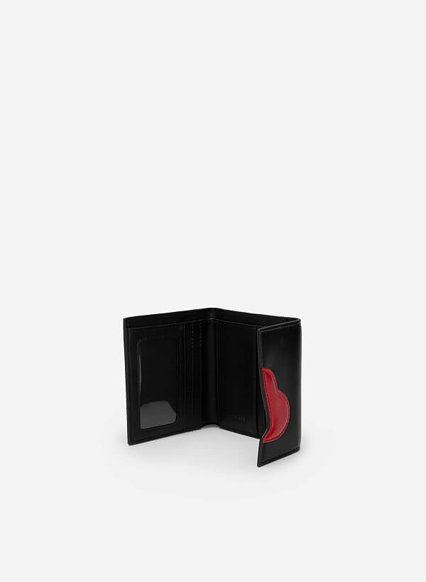 Heart Pattern Mini Wallet - Love Limited Edition - WLL 0259 - Black - VASCARA