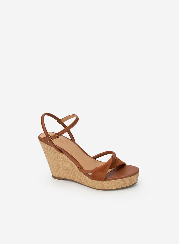 Wedge Sandals - PLA 0438 - Brown - VASCARA