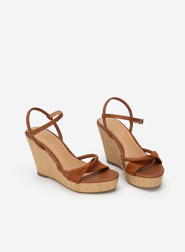 Wedge Sandals - PLA 0438 - Brown - VASCARA