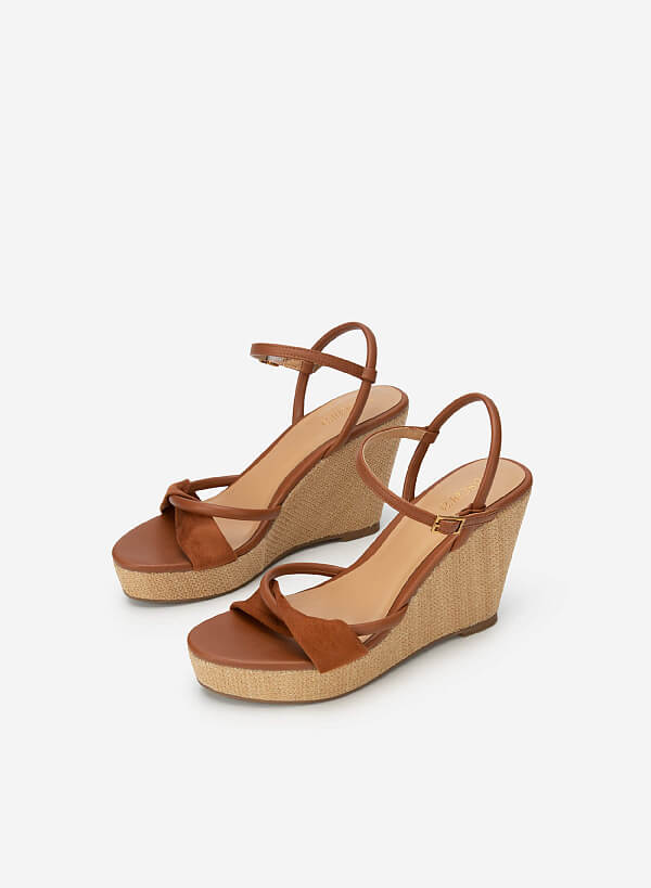 Wedge Sandals - PLA 0438 - Brown - VASCARA