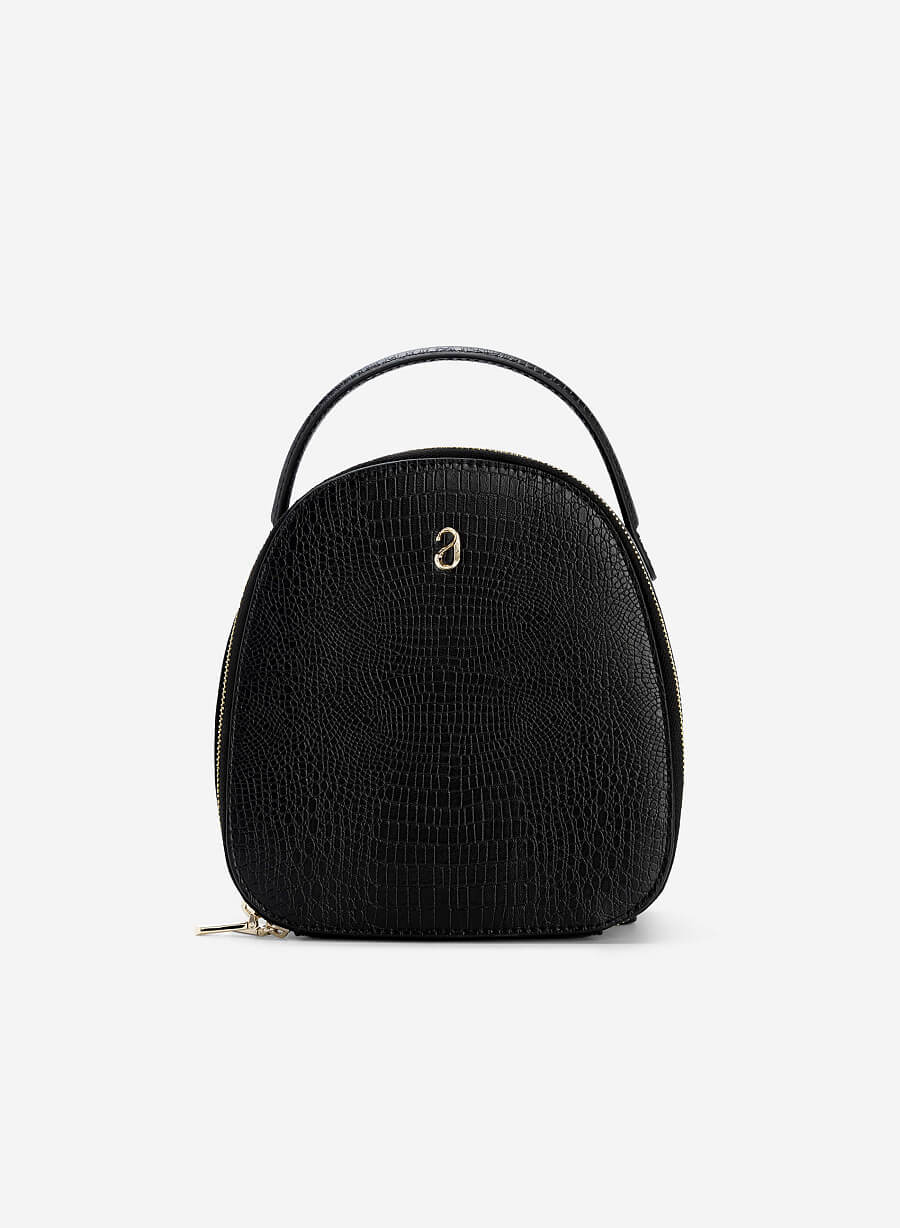 Balo Mini Vân Cá Sấu - BAC 0181 - Màu Đen - vascara.com