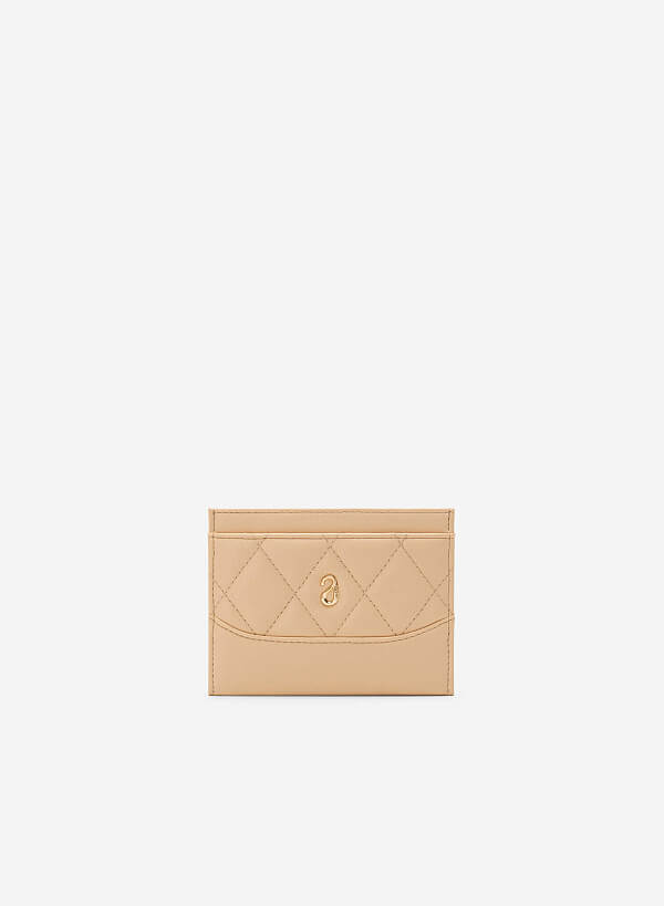 Card holder may chần hình thoi - WAL 0253 - Màu be