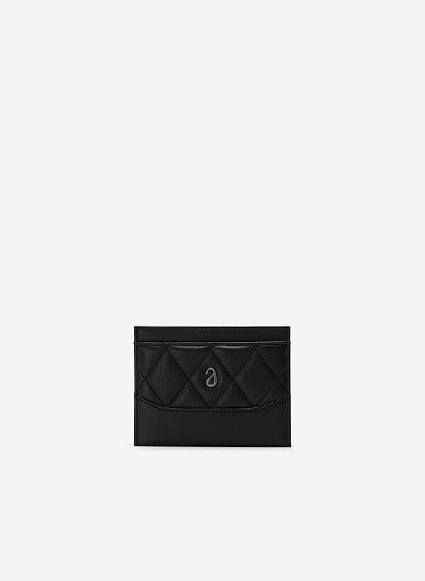 Card holder may chần hình thoi - WAL 0253 - Màu đen