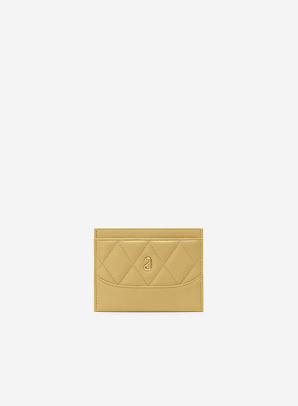 Card holder may chần hình thoi - WAL 0253 - Màu vàng chanh