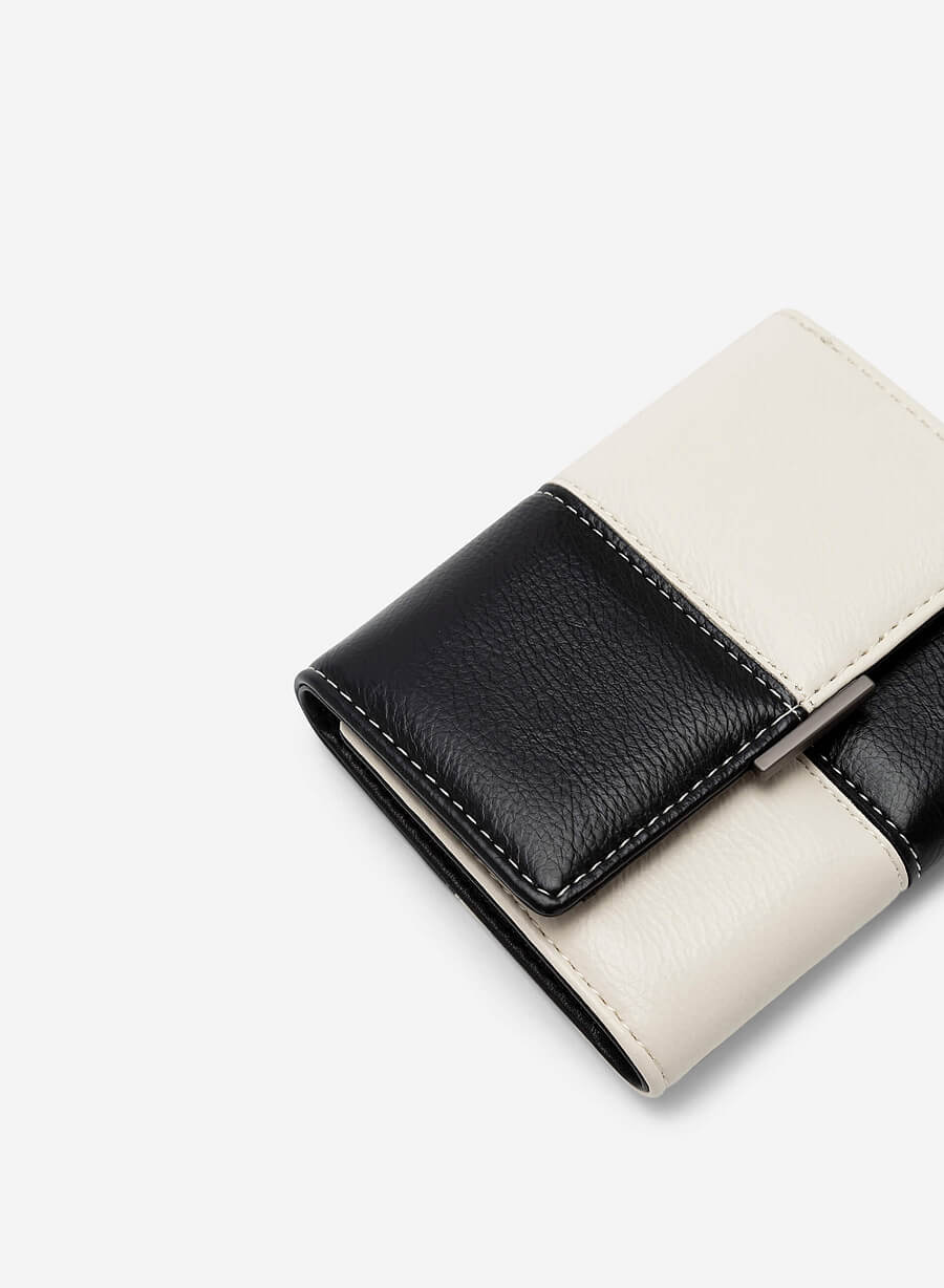 Ví May Chần Họa Tiết Caro - WAL 0260 - Màu Đen - vascara.com