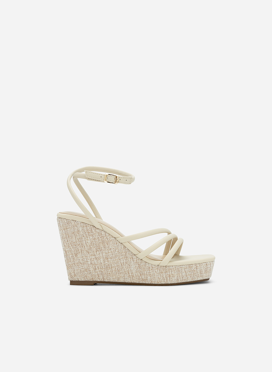 Giày sandal xuồng dây quai mảnh - SDX 0435 - Màu be - vascara.com