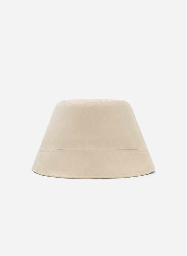 Mũ Bucket May Viền Chỉ Nổi - WBH 0002 - Màu Kem