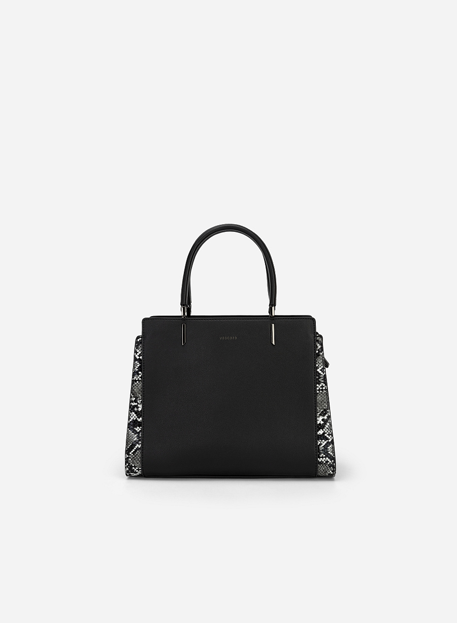 Túi Tote Phối Layer Vân Da Rắn - TOT 0090 - Màu Đen - VASCARA