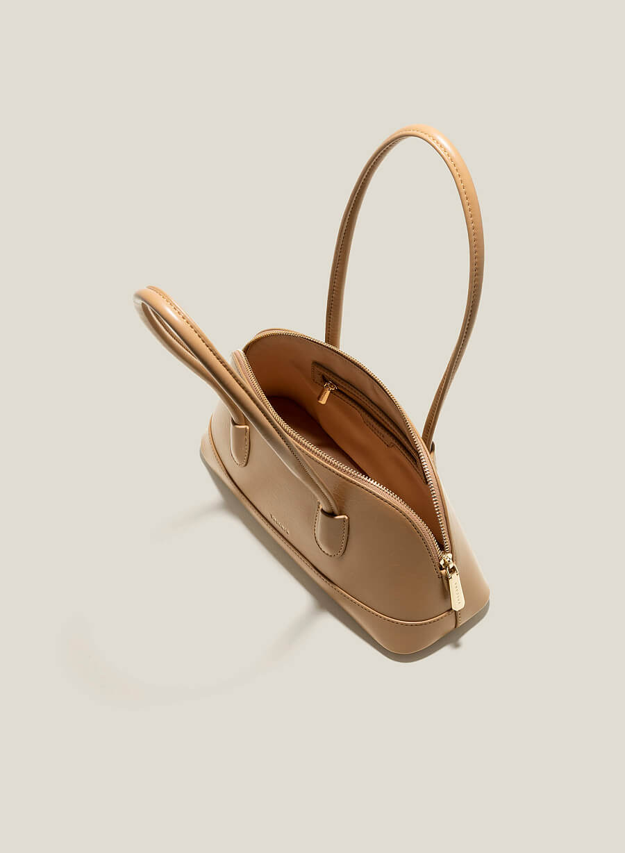 Túi Tote Đeo Vai Double Pocket - TOT 0124 - Màu Be Đậm - vascara.com