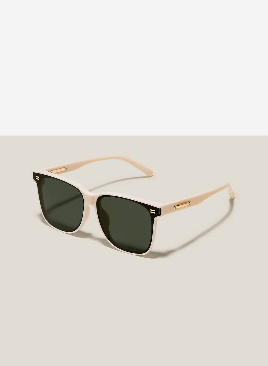 Kính mát gọng nhựa wayfarer - WAY 0037 - Màu kem - vascara.com