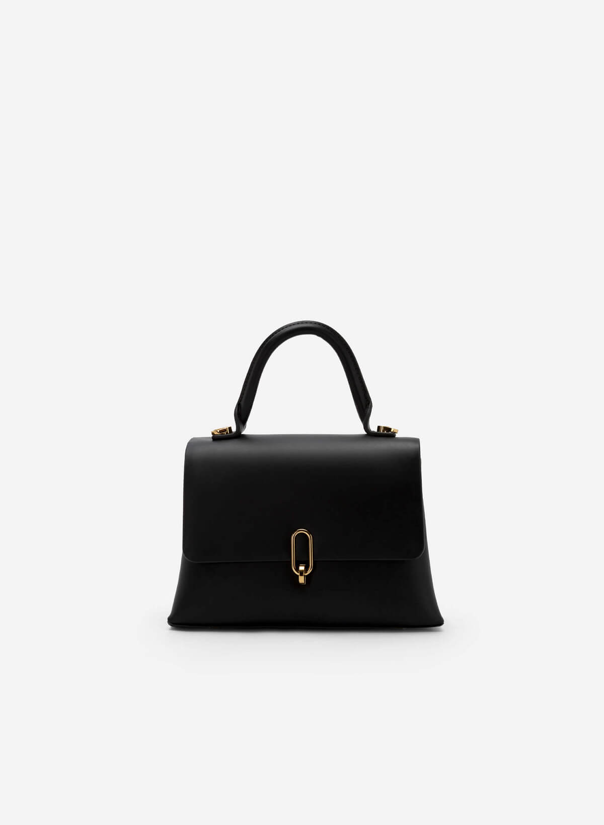 Metal Décor Locker Handbag - SAC 0309 - Black - vascara.com