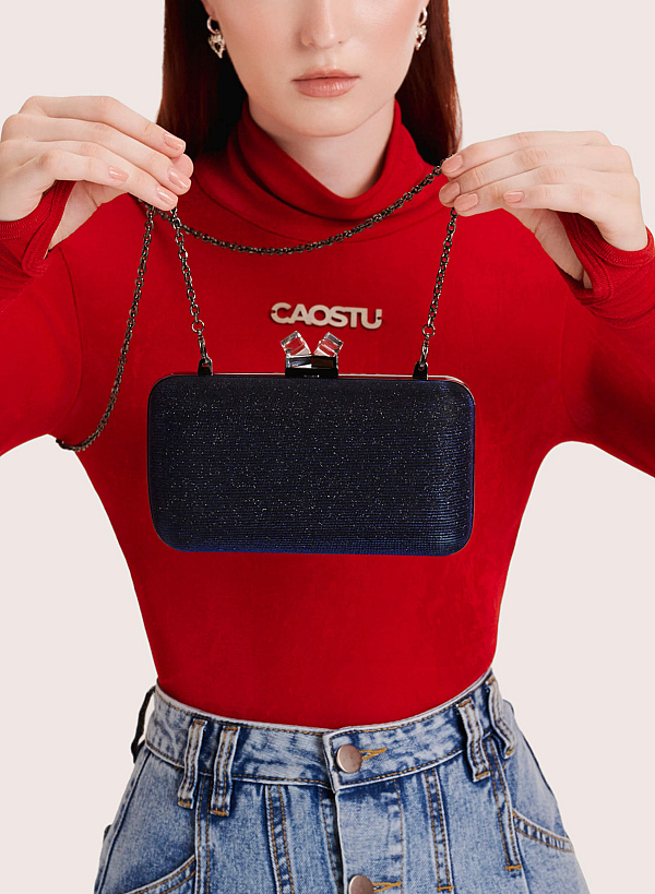Crystal Lock Clutch - CLT 0111 - Black