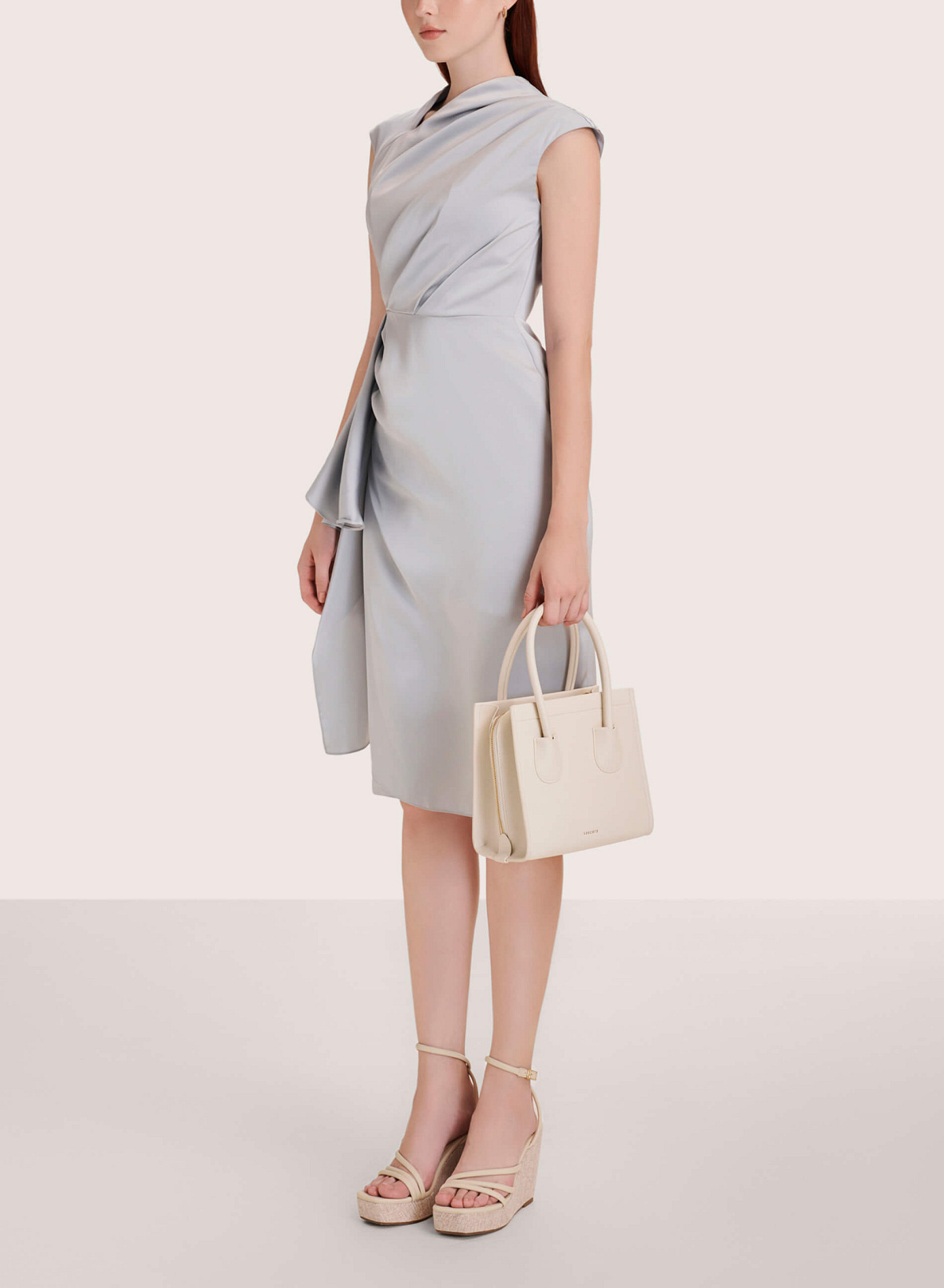 Double Pocket Tote Bag - TTE 0116 - Cream - vascara.com