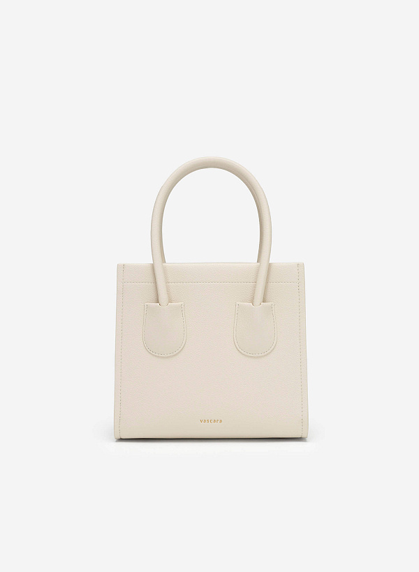 Double Pocket Tote Bag - TTE 0116 - Cream - VASCARA