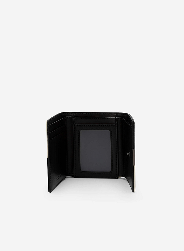 Grid Pattern Wallet - WLL 0260 - Black - VASCARA