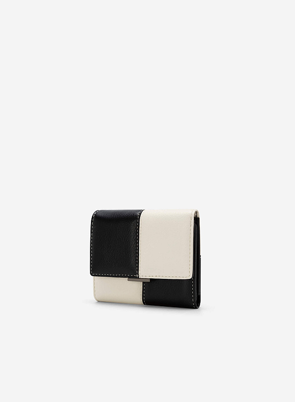 Grid Pattern Wallet - WLL 0260 - Black - VASCARA