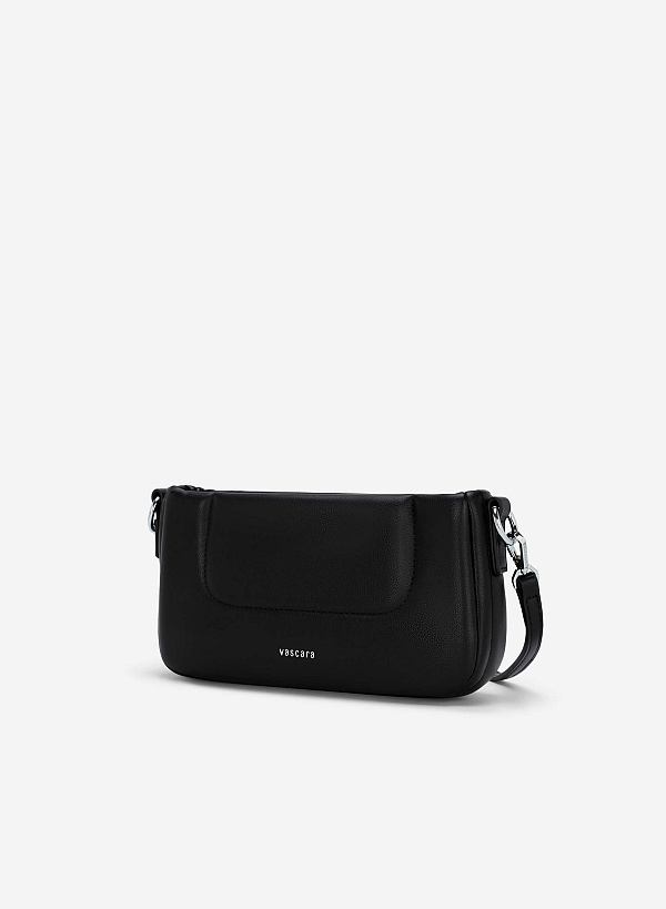 Stone Beaded Handle Handbag - TTE 0109 - Black - VASCARA