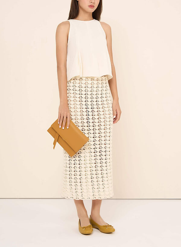 Zebra / Leopard Print Chain Link Décor Clutch - CLT 0113 - Yellow - VASCARA