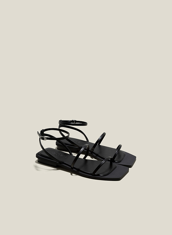 Giày sandal quai mảnh - SDK 0335 - Màu đen - VASCARA