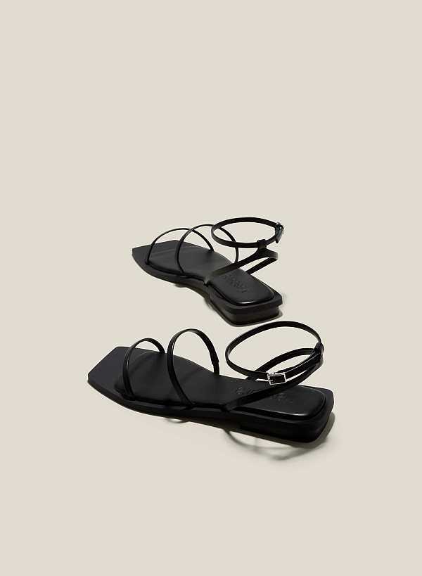 Giày sandal quai mảnh - SDK 0335 - Màu đen - VASCARA