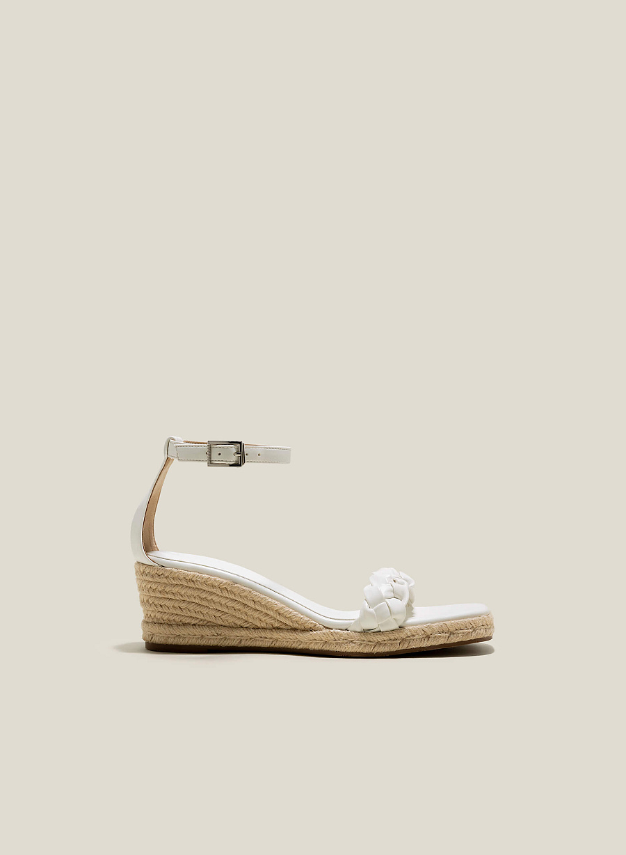 Giày Sandal Xuồng Phối Cói Nhấn Quai Đan - SDX 0441 - Màu Trắng - vascara.com