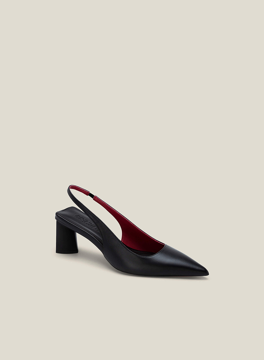 Giày slingback mũi nhọn gót trụ - BMN 0587 - Màu đen - vascara.com