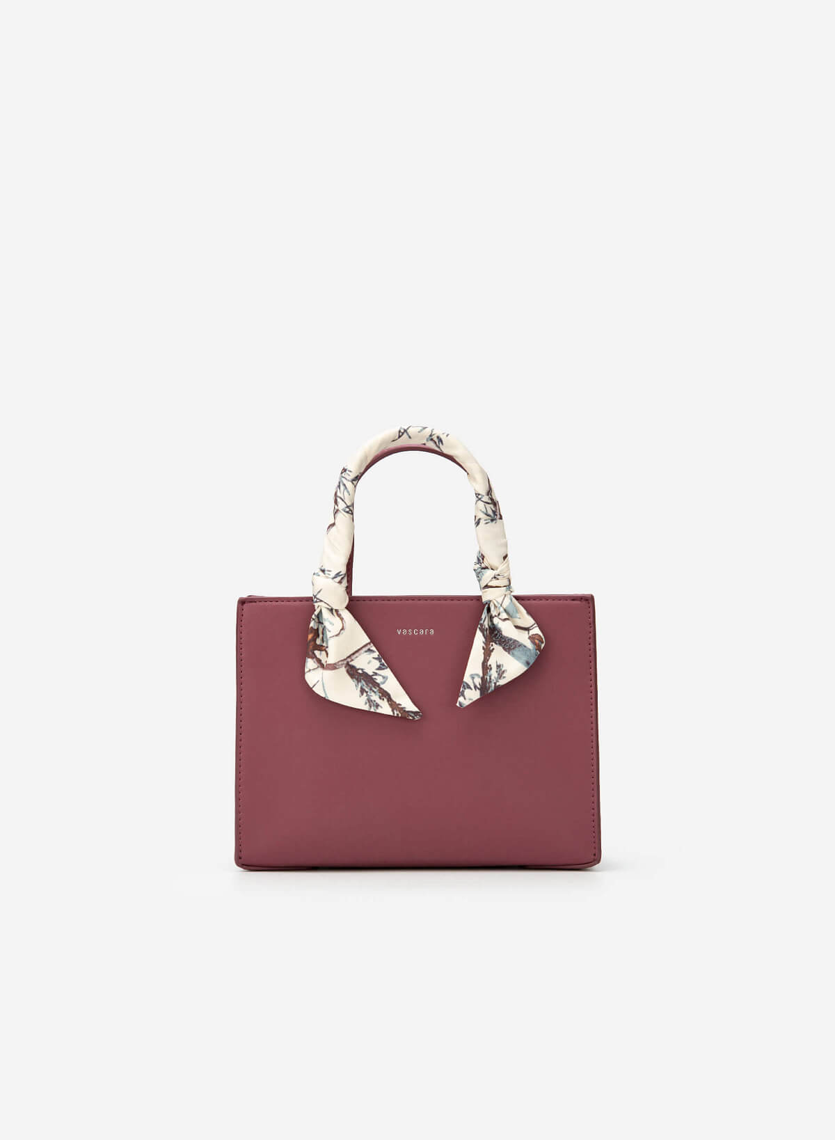 フローラル スカーフストラップ付ハンドバッグ - SAC 0317 - パープル - VASCARA