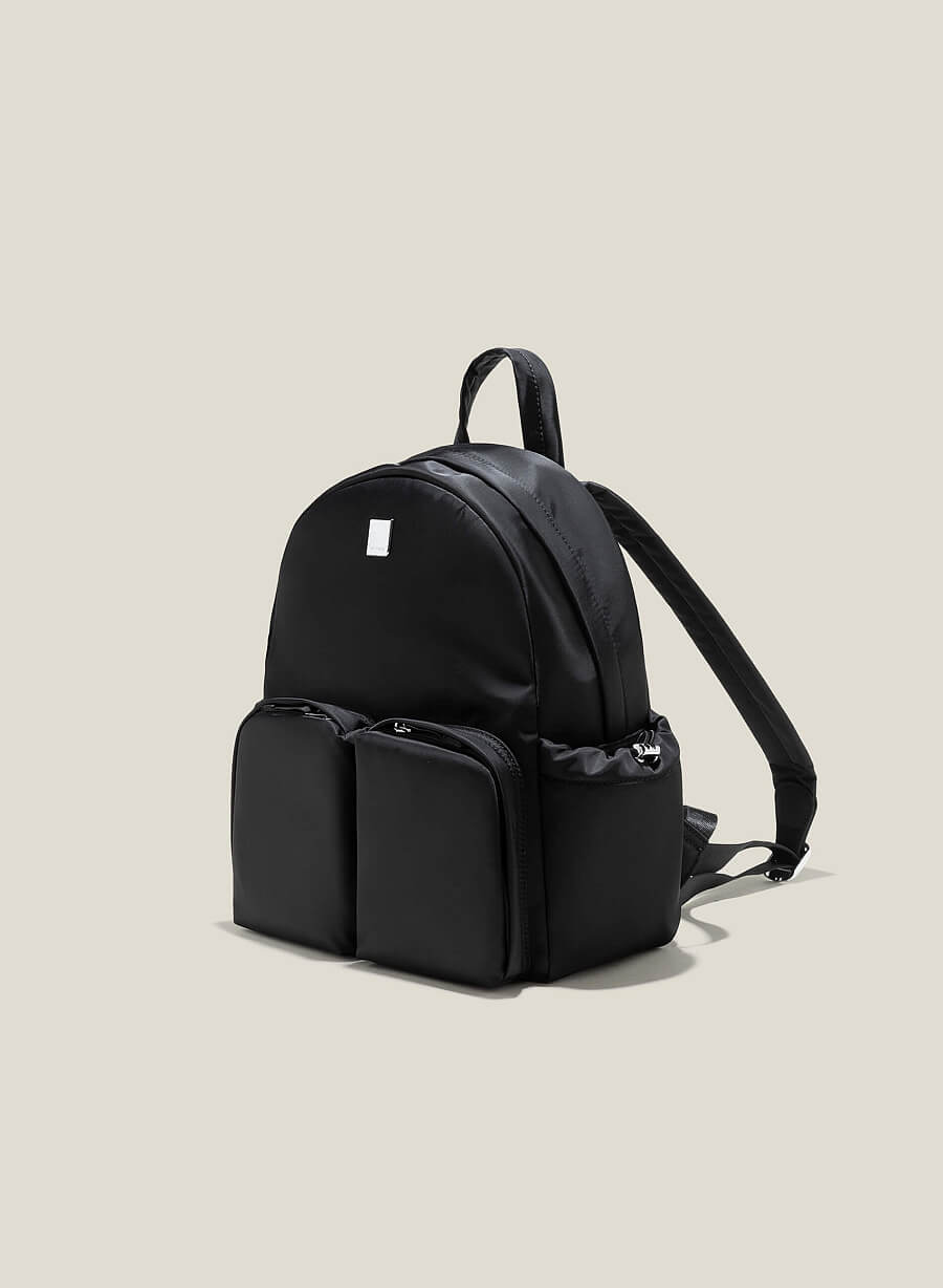 Balo casual nhấn túi phụ - BAC 0198 - Màu đen - vascara.com