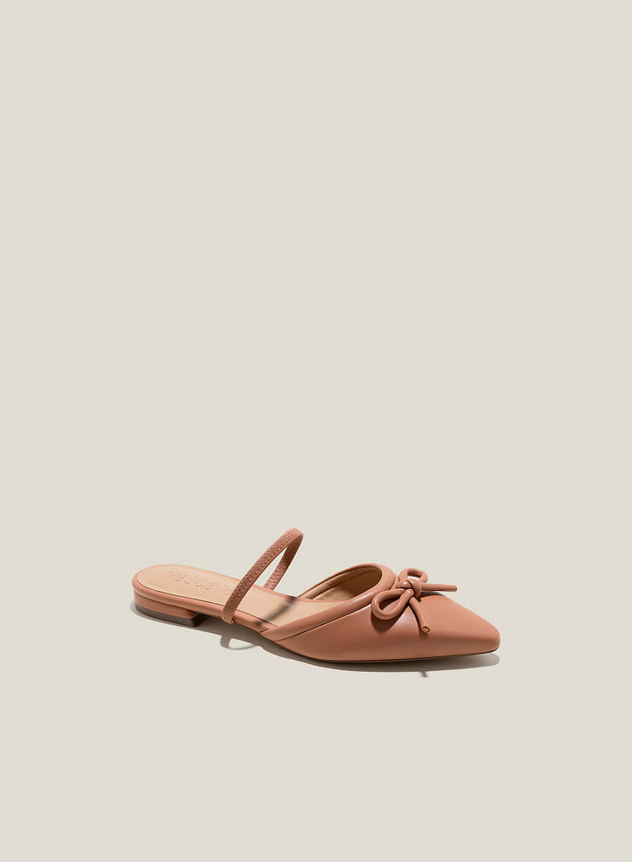 Xem sản phẩm Giày slip-on đế bệt đính nơ - BMN 0620 - Màu nâu sáng