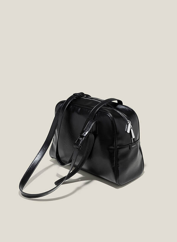 Túi tote minimalism nhấn quai bản dài - TOT 0146 - Màu đen - VASCARA