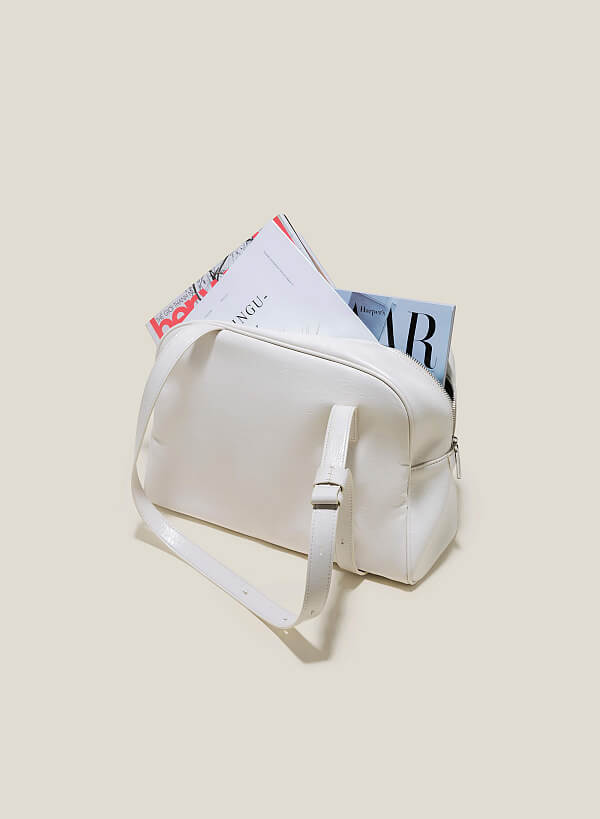 Túi tote minimalism nhấn quai bản dài - TOT 0146 - Màu kem - VASCARA
