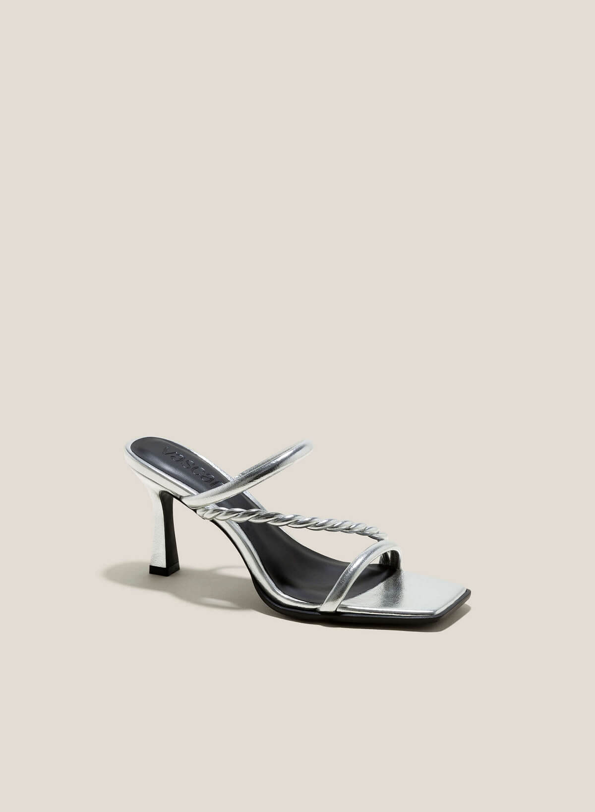 Xem sản phẩm Twisted Straps Square-Toe Mules - MUL 0196 - Silver