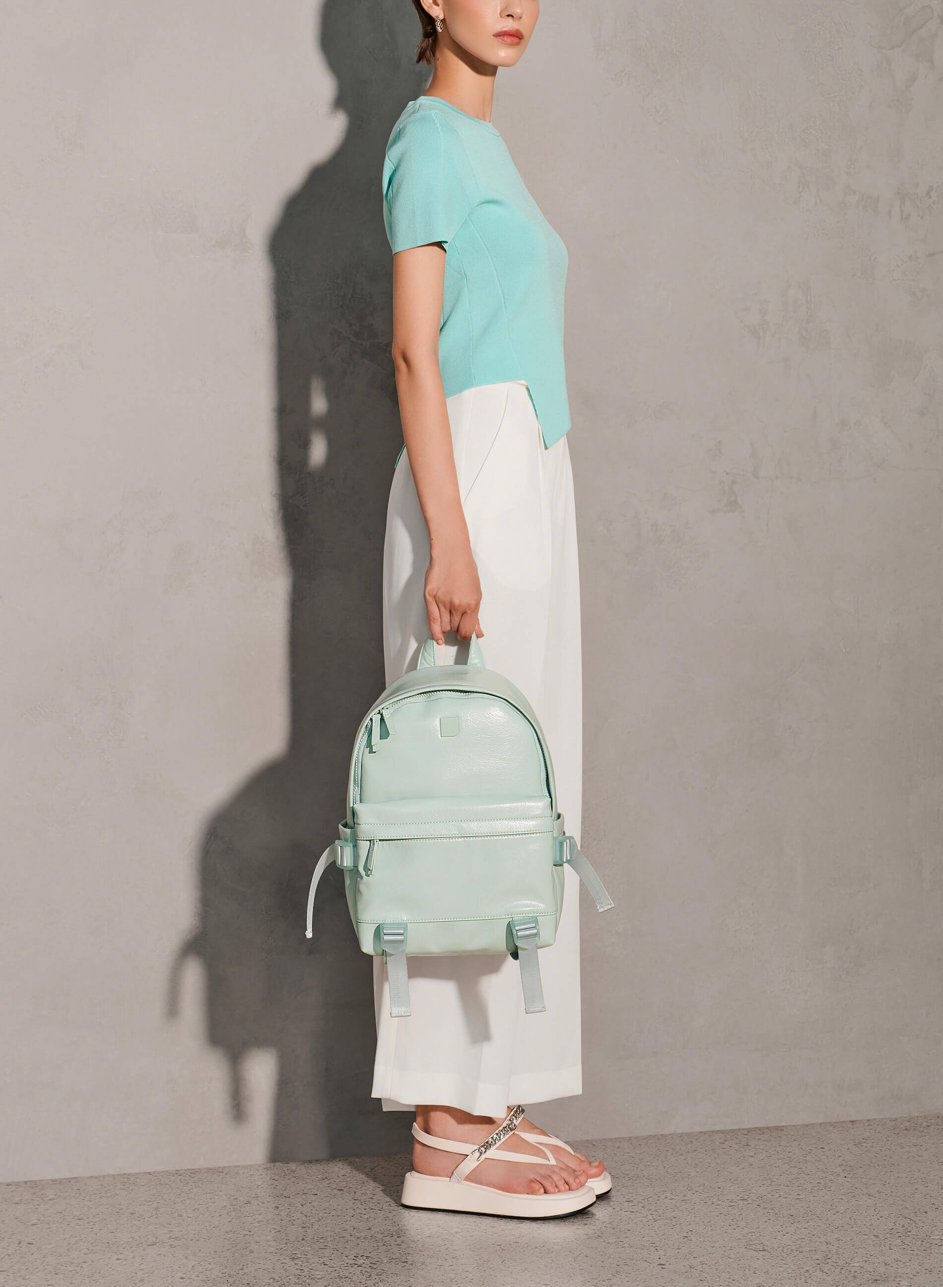 Mint top colored backpack