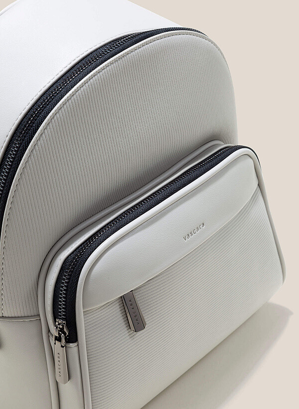 Embossed Side Box Backpack - BAK 0190 - Grey - VASCARA