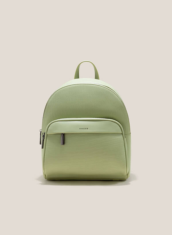 Embossed Side Box Backpack - BAK 0190 - Mint