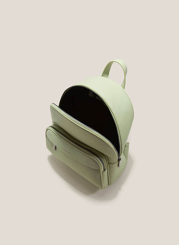 Embossed Side Box Backpack - BAK 0190 - Mint - VASCARA