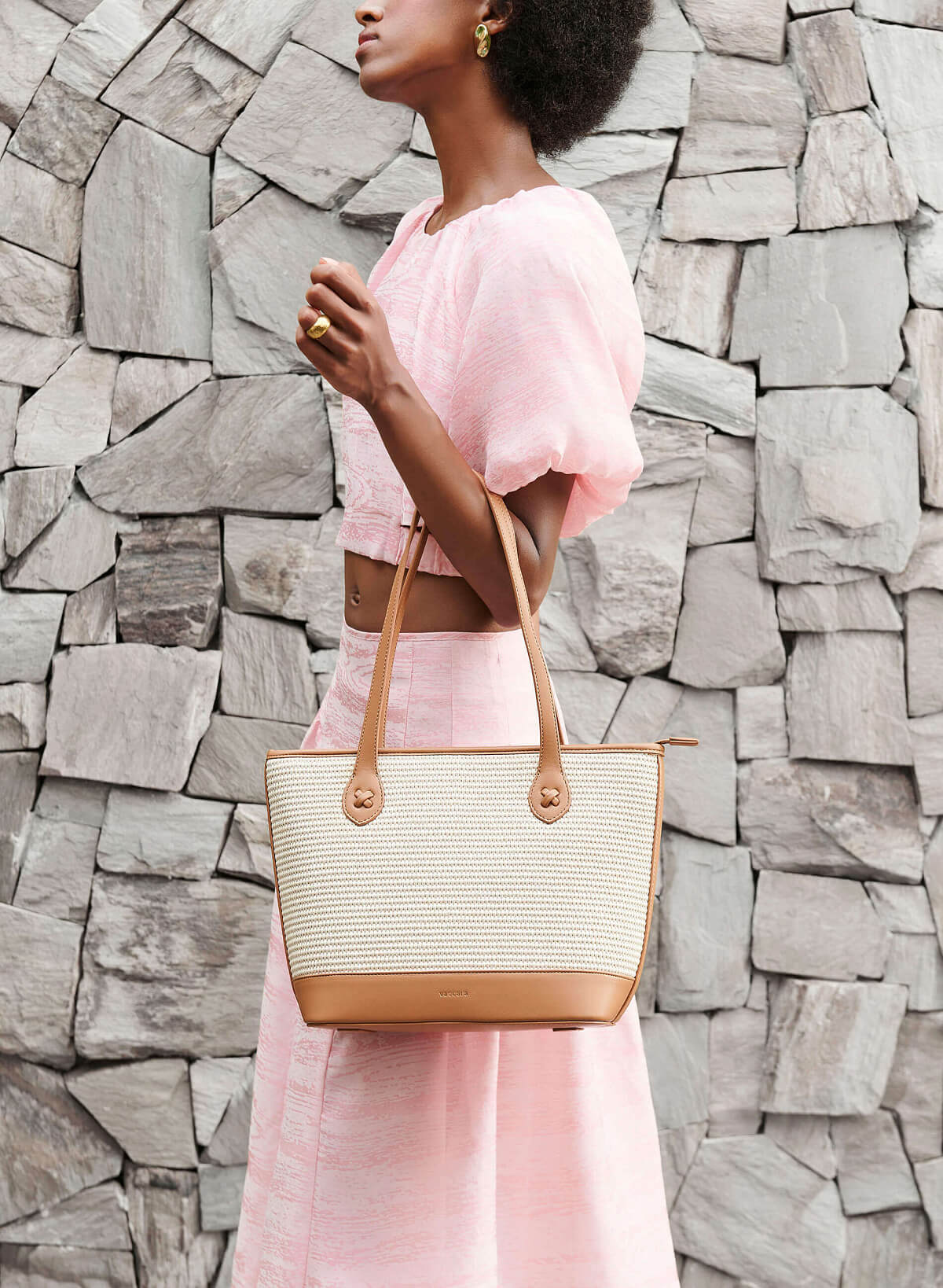 Sedge Shoulder Tote Bag - TTE 0125 - Brown - vascara.com