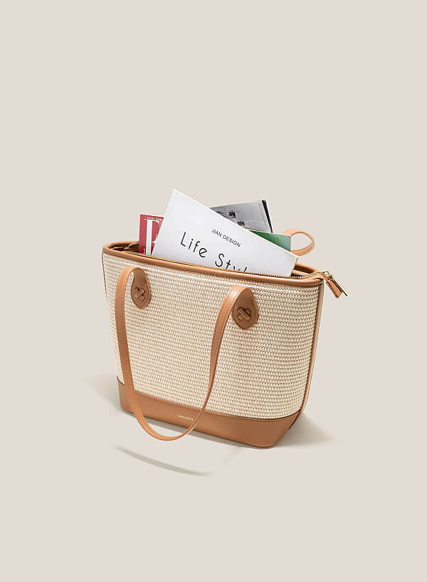Sedge Shoulder Tote Bag - TTE 0125 - Brown - VASCARA