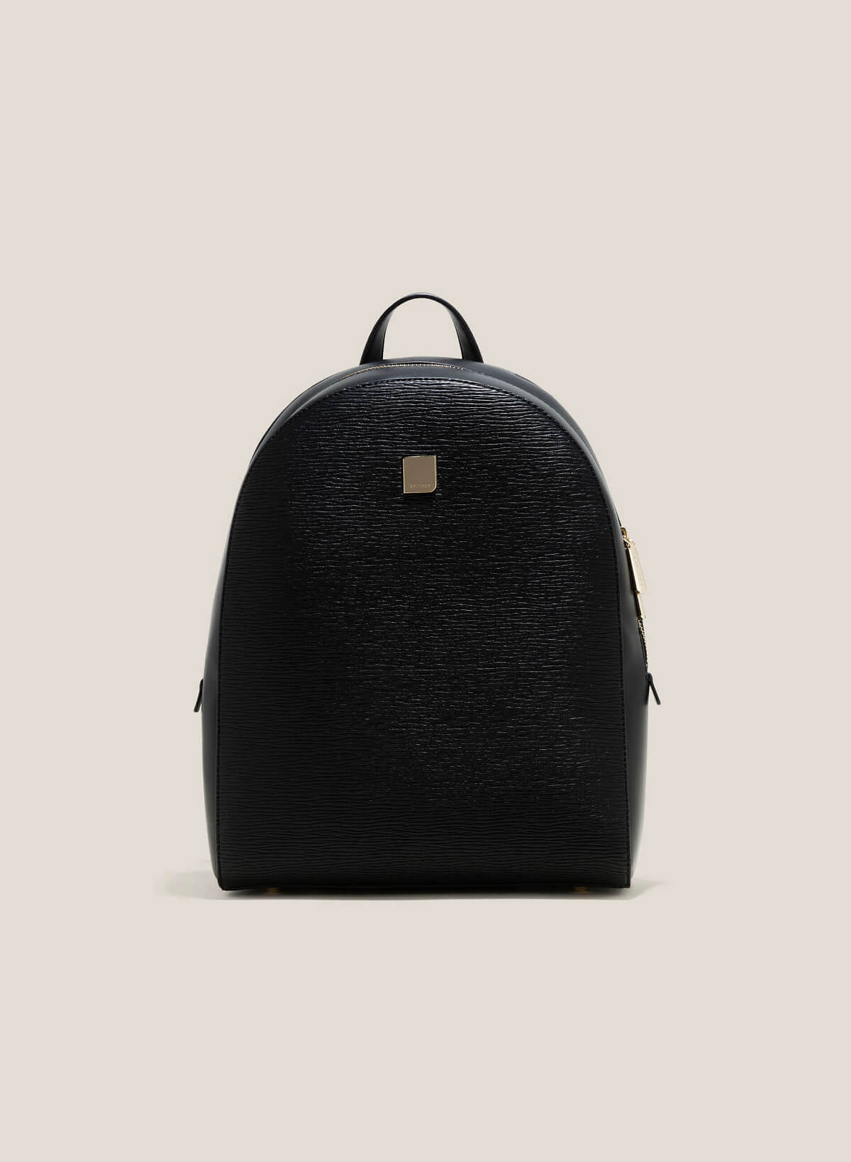 Wood-Pattern Classic Backpack - BAK 0184 - Black - vascara.com