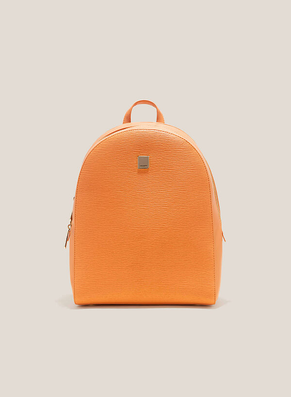 Wood-Pattern Classic Backpack - BAK 0184 - Orange