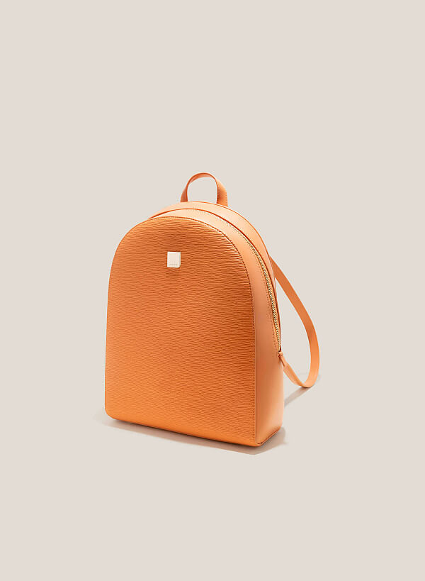 Wood-Pattern Classic Backpack - BAK 0184 - Orange - VASCARA