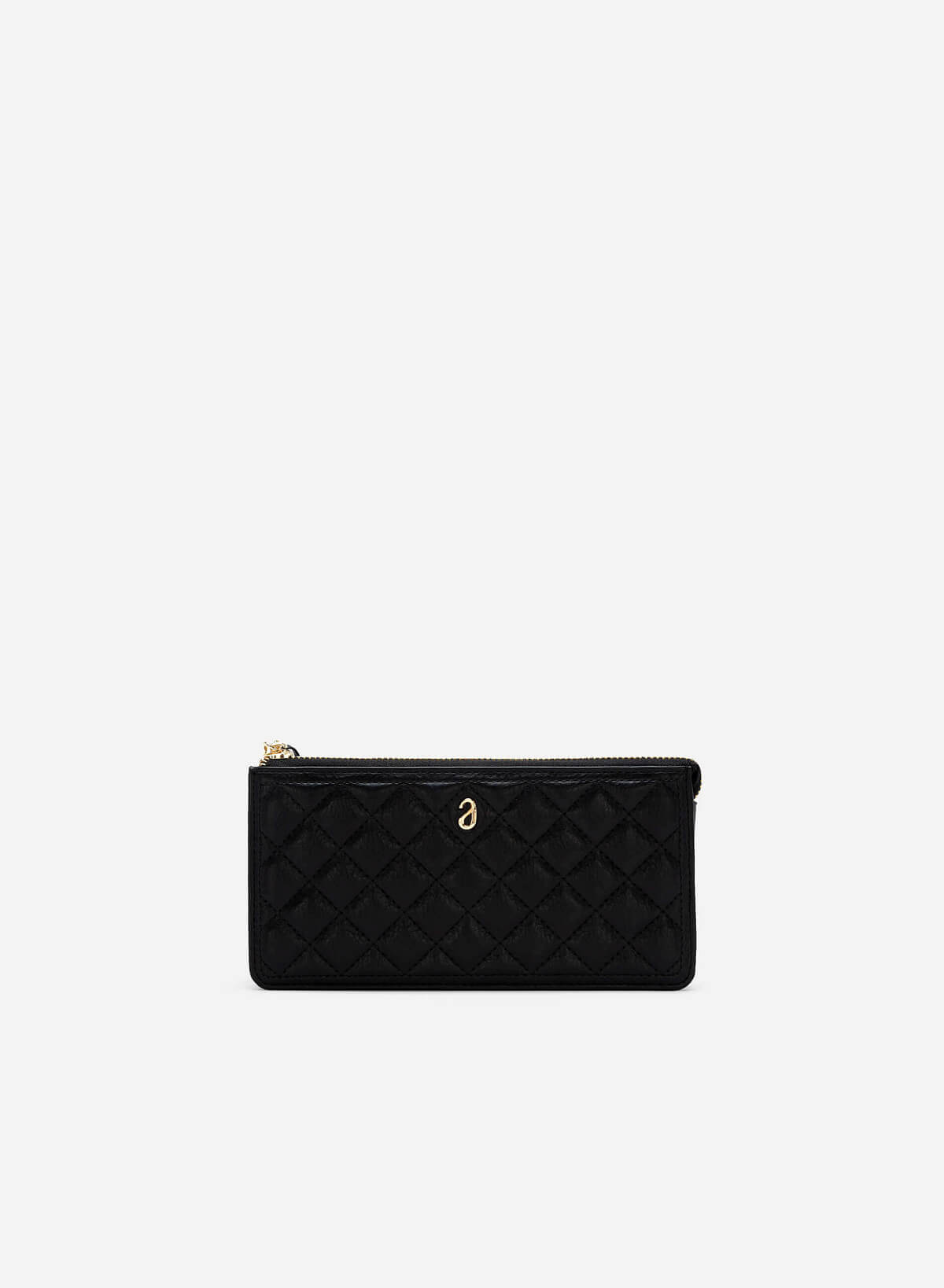 Chain Handle Quilted Clutch - WLL 0262 - Black - VASCARA