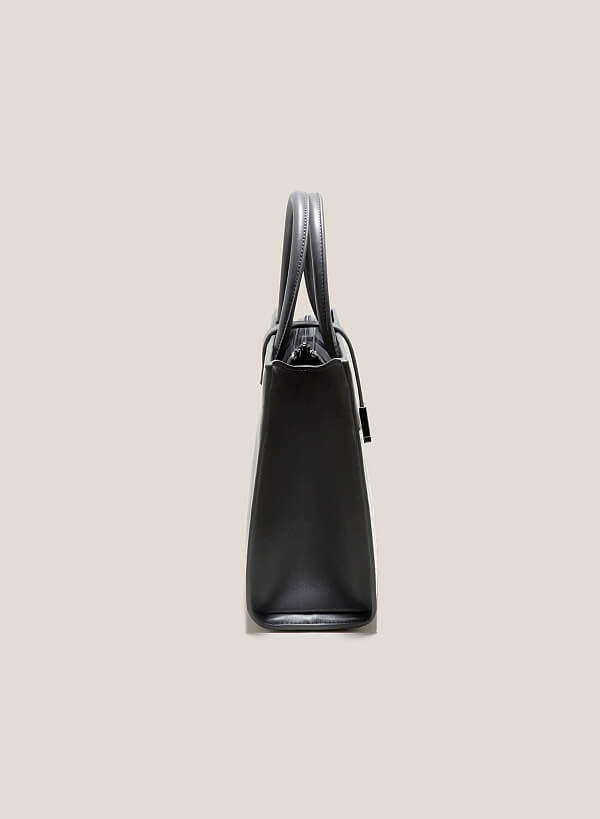 Croc-Effect Tote Bag - TTE 0105 - Dark Grey - VASCARA