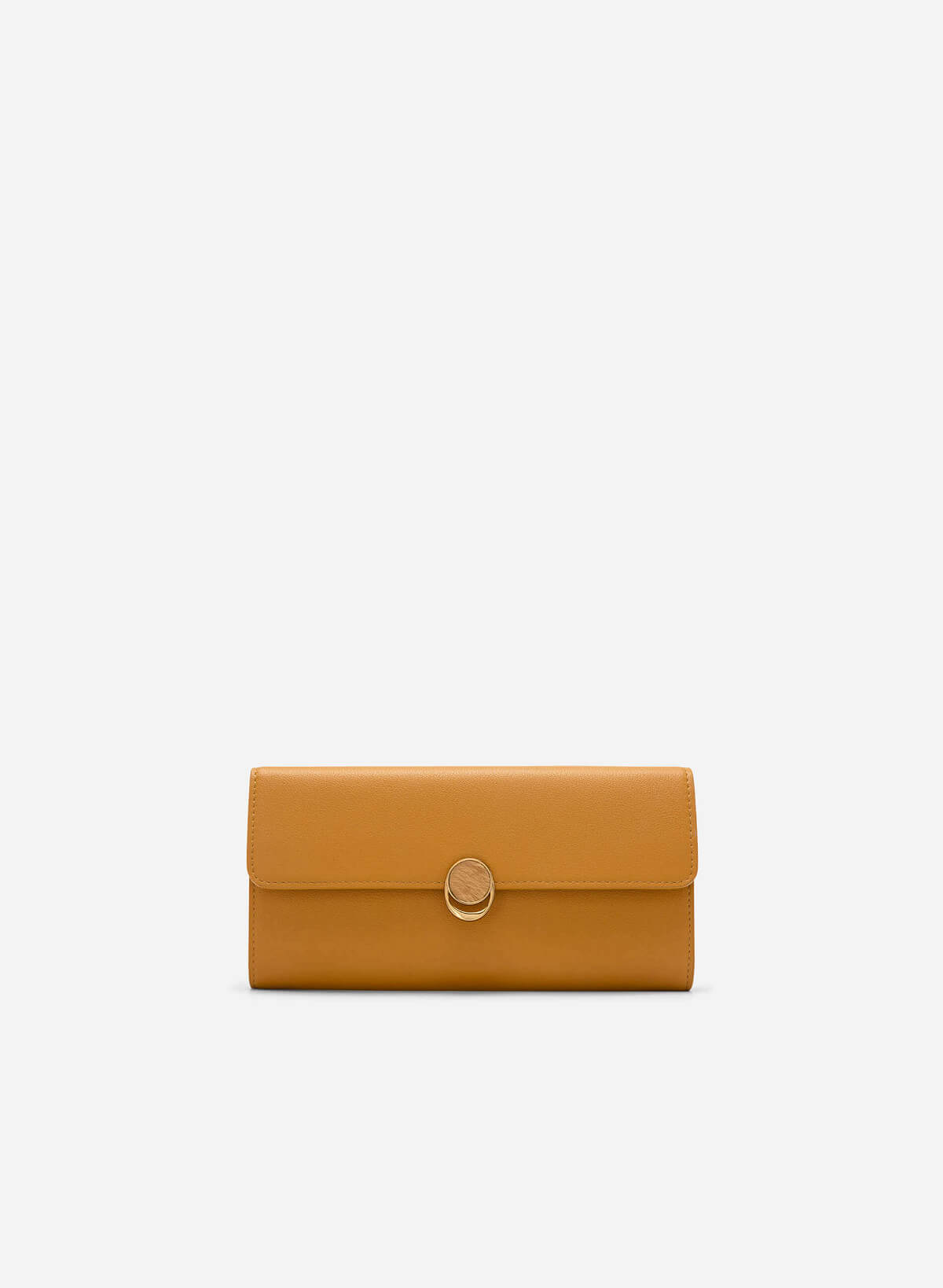 Faux Fur Lock Décor Clutch - WLL 0263 - Yellow - vascara.com