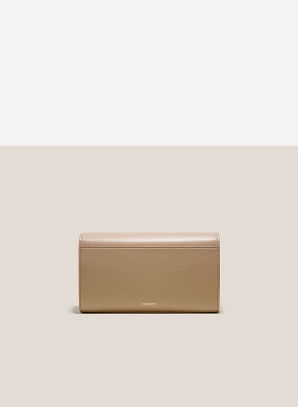 Stone Décor Lock Clutch - CLT 0115 - Beige - VASCARA