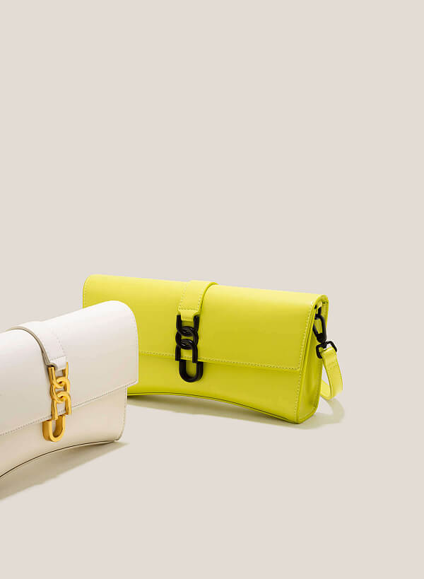 Chain Lock Crossbody Bag - MES 0223 - Light Green - VASCARA