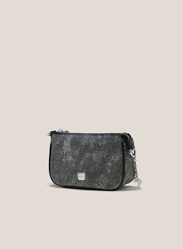 Chain-Lock Hobo Bag - TTE 0122 - Gray - VASCARA