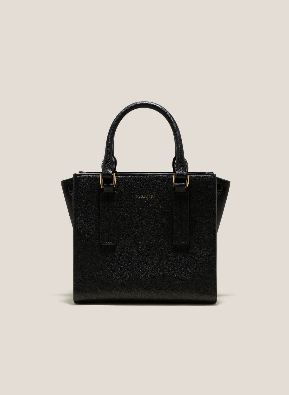 Metal Décor Handle Tote Bag - TTE 0121 - Black - vascara.com