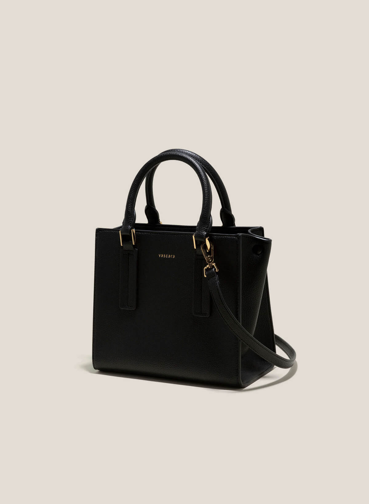 Metal Décor Handle Tote Bag - TTE 0121 - Black - vascara.com