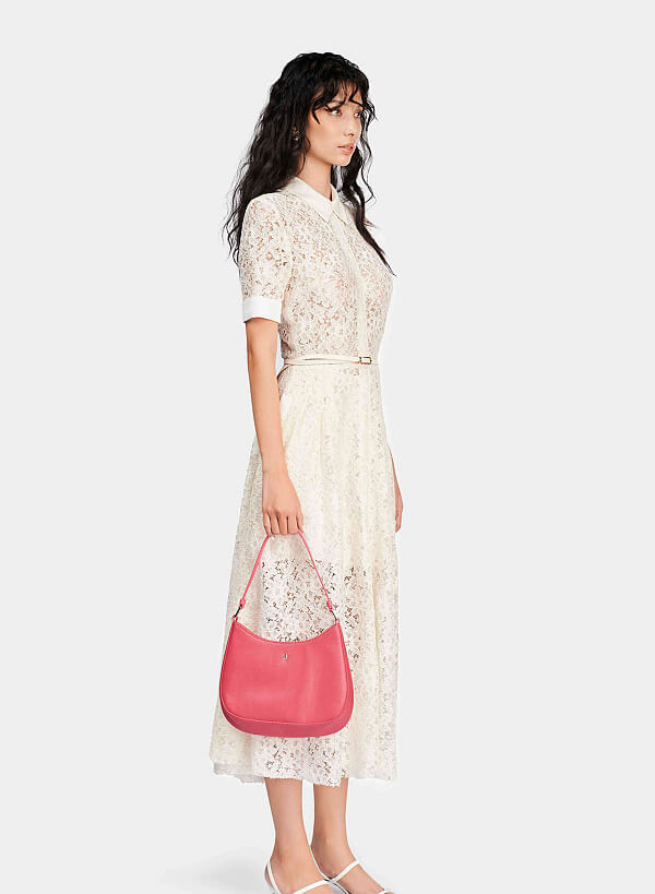 Short Strap Shoulder Hobo Bag - TTE 0128 - Pink - VASCARA